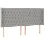 Kopfteil mit hellgrauen Stoffohren 183x16x118/128 cm von vidaXL, Kopf- und Fußteile - Ref: Foro24-3119930, Preis: 121,50 €, R...