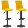 Taburetes de cocina 2 unidades terciopelo amarillo mostaza en Taburetes de cocina | Comprar online en Foru.es