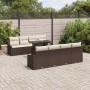 Conjunto de sofá de jardín 9 pcs Marrón ratán sintético en Sofás de exterior | Comprar online en Foru.es
