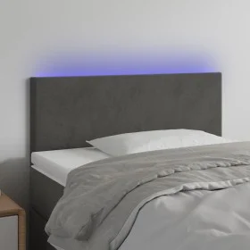 Dunkelgraues Samtkopfteil mit LED 90x5x78/88 cm von vidaXL, Kopf- und Fußteile - Ref: Foro24-3121369, Preis: 46,29 €, Rabatt: %
