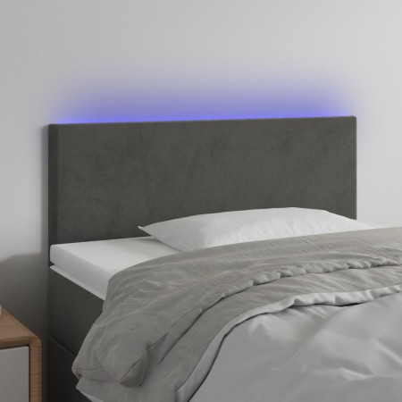 Cabecero con LED de terciopelo gris oscuro 90x5x78/88 cm de vidaXL, Cabeceros y pies de cama - Ref: Foro24-3121369, Precio: 4...