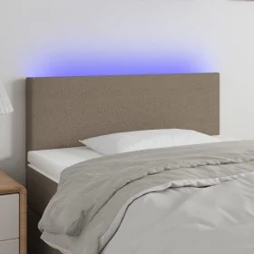 Kopfteil mit LED aus taupegrauem Stoff 100x5x78/88 cm von vidaXL, Kopf- und Fußteile - Ref: Foro24-3121326, Preis: 48,76 €, R...