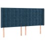 Cabecero con orejas de terciopelo azul oscuro 183x16x118/128 cm de vidaXL, Cabeceros y pies de cama - Ref: Foro24-3120078, Pr...