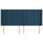 Cabecero con orejas de terciopelo azul oscuro 183x16x118/128 cm de vidaXL, Cabeceros y pies de cama - Ref: Foro24-3120078, Pr...