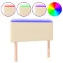Cabecero con LED de tela color crema 90x5x78/88 cm de vidaXL, Cabeceros y pies de cama - Ref: Foro24-3121319, Precio: 53,68 €...