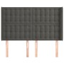 Cabecero con orejas de terciopelo gris oscuro 147x16x118/128 cm de vidaXL, Cabeceros y pies de cama - Ref: Foro24-3120063, Pr...