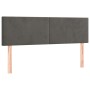 Cabecero con LED de terciopelo gris oscuro 144x5x78/88 cm de vidaXL, Cabeceros y pies de cama - Ref: Foro24-3121381, Precio: ...