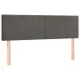 Cabecero con LED de terciopelo gris oscuro 144x5x78/88 cm de vidaXL, Cabeceros y pies de cama - Ref: Foro24-3121381, Precio: ...