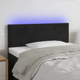 Black velvet headboard with LED 80x5x78/88 cm by vidaXL, Headboards and footboards - Ref: Foro24-3121364, Price: 41,27 €, Dis...