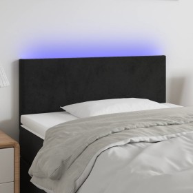 Cabecero con LED de terciopelo negro 80x5x78/88 cm de vidaXL, Cabeceros y pies de cama - Ref: Foro24-3121364, Precio: 38,57 €...