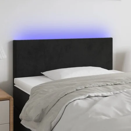 Cabecero con LED de terciopelo negro 80x5x78/88 cm de vidaXL, Cabeceros y pies de cama - Ref: Foro24-3121364, Precio: 41,27 €...