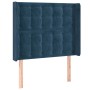 Cabecero con orejas de terciopelo azul oscuro 83x16x118/128 cm de vidaXL, Cabeceros y pies de cama - Ref: Foro24-3120048, Pre...