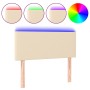 Cabecero con LED de tela color crema 80x5x78/88 cm de vidaXL, Cabeceros y pies de cama - Ref: Foro24-3121311, Precio: 49,57 €...