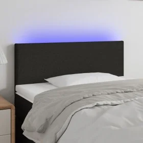 Kopfteil aus schwarzem Stoff mit LED 90x5x78/88 cm von vidaXL, Kopf- und Fußteile - Ref: Foro24-3121316, Preis: 45,31 €, Raba...