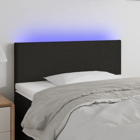 Cabecero con LED de tela negro 90x5x78/88 cm de vidaXL, Cabeceros y pies de cama - Ref: Foro24-3121316, Precio: 45,31 €, Desc...