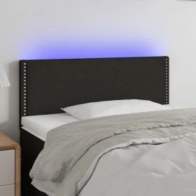 Black fabric headboard with LED 100x5x78/88 cm by vidaXL, Headboards and footboards - Ref: Foro24-3121464, Price: 39,99 €, Di...