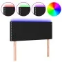 Black fabric headboard with LED 100x5x78/88 cm by vidaXL, Headboards and footboards - Ref: Foro24-3121464, Price: 39,99 €, Di...