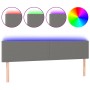 Cabecero con LED de tela gris oscuro 160x5x78/88 cm de vidaXL, Cabeceros y pies de cama - Ref: Foro24-3121339, Precio: 67,42 ...