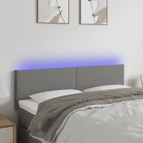 Cabecero con LED de tela gris oscuro 144x5x78/88 cm de vidaXL, Cabeceros y pies de cama - Ref: Foro24-3121331, Precio: 70,77 ...