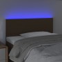 Cabecero con LED de tela marrón oscuro 80x5x78/88 cm de vidaXL, Cabeceros y pies de cama - Ref: Foro24-3121309, Precio: 38,38...