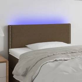 Cabecero con LED de tela marrón oscuro 80x5x78/88 cm de vidaXL, Cabeceros y pies de cama - Ref: Foro24-3121449, Precio: 37,57...