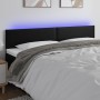 Cabecero con LED cuero sintético negro 180x5x78/88 cm de vidaXL, Cabeceros y pies de cama - Ref: Foro24-3121434, Precio: 62,7...