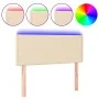 Cream fabric headboard with LED 90x5x78/88 cm by vidaXL, Headboards and footboards - Ref: Foro24-3121459, Price: 48,87 €, Dis...