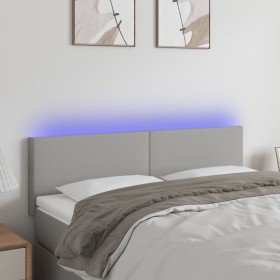 Cabecero con LED de tela gris claro 144x5x78/88 cm de vidaXL, Cabeceros y pies de cama - Ref: Foro24-3121330, Precio: 61,56 €...