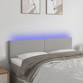 Hellgraues Stoffkopfteil mit LED 144x5x78/88 cm von vidaXL, Kopf- und Fußteile - Ref: Foro24-3121330, Preis: 64,82 €, Rabatt: %