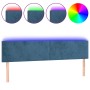 Cabecero con LED de terciopelo marrón oscuro 160x5x78/88 cm de vidaXL, Cabeceros y pies de cama - Ref: Foro24-3121390, Precio...