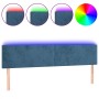 Cabecero con LED de terciopelo azul oscuro 180x5x78/88 cm de vidaXL, Cabeceros y pies de cama - Ref: Foro24-3121396, Precio: ...