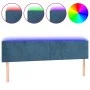 Cabecero con LED de terciopelo azul oscuro 180x5x78/88 cm de vidaXL, Cabeceros y pies de cama - Ref: Foro24-3121396, Precio: ...