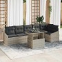 Conjunto de sofá de jardín 7 pcs Gris Claro y Gris Oscuro en Sofás de exterior | Comprar online en Foru.es