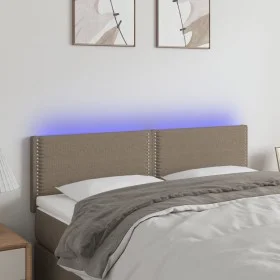 Headboard with LED in taupe gray fabric 144x5x78/88 cm by vidaXL, Headboards and footboards - Ref: Foro24-3121474, Price: 50,...