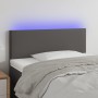 Cabecero con LED cuero sintético gris 90x5x78/88 cm de vidaXL, Cabeceros y pies de cama - Ref: Foro24-3121414, Precio: 41,10 ...