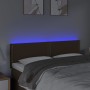 Cabecero con LED de tela marrón oscuro 144x5x78/88 cm de vidaXL, Cabeceros y pies de cama - Ref: Foro24-3121473, Precio: 51,5...
