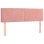 Cabecero con LED de terciopelo rosa 144x5x78/88 cm de vidaXL, Cabeceros y pies de cama - Ref: Foro24-3121385, Precio: 65,75 €...