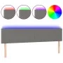 Cabecero con LED de tela gris oscuro 200x5x78/88 cm de vidaXL, Cabeceros y pies de cama - Ref: Foro24-3121355, Precio: 74,50 ...