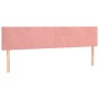 Cabecero con LED de terciopelo rosa 200x5x78/88 cm de vidaXL, Cabeceros y pies de cama - Ref: Foro24-3121403, Precio: 61,95 €...