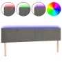 Dunkelgraues Samtkopfteil mit LED 200x5x78/88 cm von vidaXL, Kopf- und Fußteile - Ref: Foro24-3121399, Preis: 55,47 €, Rabatt: %