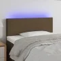 Cabecero con LED de tela marrón oscuro 100x5x78/88 cm de vidaXL, Cabeceros y pies de cama - Ref: Foro24-3121325, Precio: 47,2...