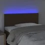Cabecero con LED de tela marrón oscuro 100x5x78/88 cm de vidaXL, Cabeceros y pies de cama - Ref: Foro24-3121325, Precio: 47,2...
