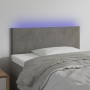 Cabecero con LED de terciopelo gris claro 90x5x78/88 cm de vidaXL, Cabeceros y pies de cama - Ref: Foro24-3121368, Precio: 40...