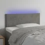 Cabecero con LED de terciopelo gris claro 90x5x78/88 cm de vidaXL, Cabeceros y pies de cama - Ref: Foro24-3121368, Precio: 43...