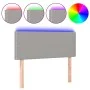 Light gray fabric headboard with LED 90x5x78/88 cm by vidaXL, Headboards and footboards - Ref: Foro24-3121454, Price: 44,08 €...