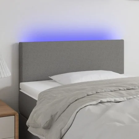 Headboard with LED in dark gray fabric 90x5x78/88 cm by vidaXL, Headboards and footboards - Ref: Foro24-3121315, Price: 46,89...