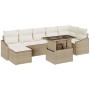 Conjunto de sofá de jardín con cojín 8 pcs Beige y Crema en Sofás de exterior | Comprar online en Foru.es