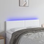Cabecero con LED cuero sintético blanco 144x5x78/88 cm de vidaXL, Cabeceros y pies de cama - Ref: Foro24-3121423, Precio: 66,...
