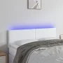 Kopfteil mit LED, weißem Kunstleder, 144 x 5 x 78/88 cm von vidaXL, Kopf- und Fußteile - Ref: Foro24-3121423, Preis: 83,19 €,...