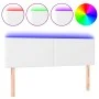 Kopfteil mit LED, weißem Kunstleder, 144 x 5 x 78/88 cm von vidaXL, Kopf- und Fußteile - Ref: Foro24-3121423, Preis: 83,19 €,...